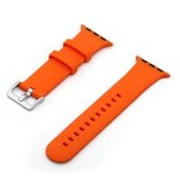 Rubberen sportbandje met gesp - Oranje - Geschikt voor Apple Watch 42mm / 44mm / 45mm / 49mm