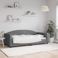 Slaapbank 90x190 cm stof donkergrijs