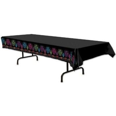 Day of the Dead tafellaken - tafelkleed - 137 x 274 cm - plastic - Halloween - herbruikbaar Day of the Dead tafellaken - tafelkleed - 137 x 274 cm - plastic - Halloween - herbruikbaar