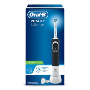 Oral-B Vitality 100 CrossAction Volwassene Roterende-oscillerende tandenborstel Zwart, Wit