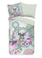 HIP Dekbedovertrek "mandala's en een hert" - Multi - (135x200 cm) - Katoen Flanel