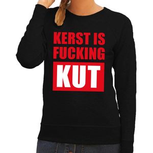 Foute kerstborrel trui zwart Kerst Is Fucking Kut dames 2XL (44)  -