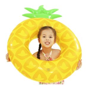 Opblaasbare zwembad band/ring ananas 76 cm