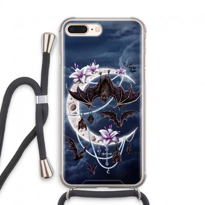 Vleermuizen Maan: iPhone 7 PLUS Transparant Hoesje met koord