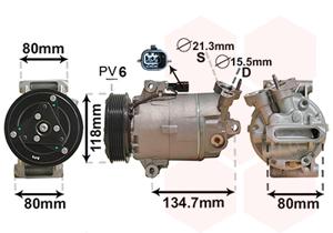 Van Wezel Airco compressor 3301K700