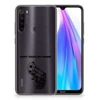 Xiaomi Redmi Note 8T Silicone-hoesje Gun Don't Touch My Phone - thumbnail