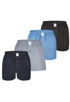 MG-1 MG-1 Wijde Geweven Boxershorts Heren 4-Pack Effen