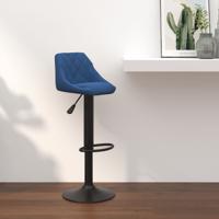 Barkruk fluweel blauw
