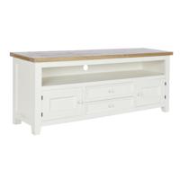 Tv-meubel DKD Home Decor Beige Natuurlijk Paulownia hout 134,5 x 35 x 55 cm