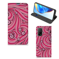 Xiaomi Mi 10T | 10T Pro Bookcase Swirl Pink - thumbnail