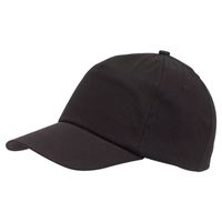 Baseball cap 5-panel zwart met klittenbandsluiting voor volwassenen   -