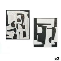 Canvas Gift Decor Lovers Wit Zwart 70 x 3,5 x 90 cm (2 Stuks) Canvas Gift Decor Lovers Wit Zwart 70 x 3,5 x 90 cm (2 Stuks)