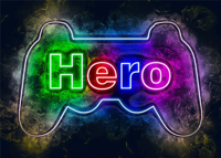 Poster - Joystick / Hero / Neon