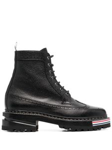 Thom Browne bottines lacées à détails tricolores - Noir