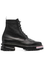 Thom Browne bottines lacées à détails tricolores - Noir - thumbnail