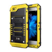 Waterdichte stofdichte schokbestendige zink legering + siliconen case voor iPhone 8 & 7 (geel)