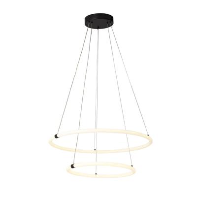 Searchlight HanglampRevolve vide 2-rings zwart - 40176-2BK