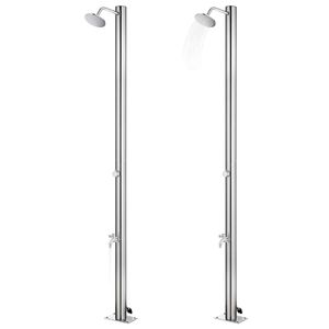 The Living Store Buitendouchesysteem - RVS/HKC - 220cm - Bruin