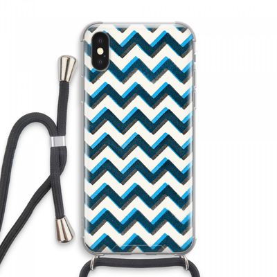 Onderbroken lijn: iPhone XS Max Transparant Hoesje met koord