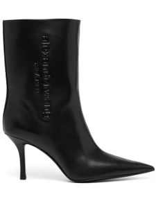 Alexander Wang bottines en cuir à logo embossé 85 mm - Noir