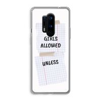 No Girls Allowed Unless: OnePlus 8 Pro Transparant Hoesje