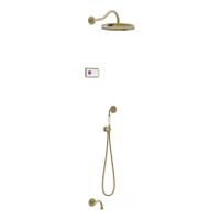 Regendouche set electronisch Tres Shower Technology Classic | Inbouw | Thermostaatkraan | 3-weg | Vintage | Messing mat - thumbnail
