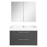 Differnz Somero badmeubel set met spiegelkast FSC 60 cm antraciet