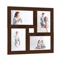 VidaXL Fotolijst voor 4x(13x18 cm) foto mdf donkerbruin