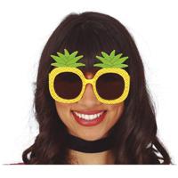 Toppers - Carnaval/verkleed party bril Ananas - Tropisch/Hawaii thema - plastic - volwassenen   -
