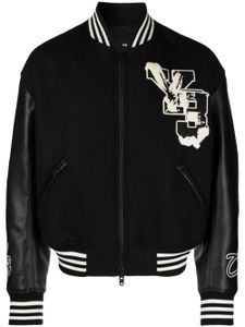 Y-3 Varsity zipped bomber jacket - Noir