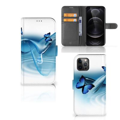 Apple iPhone 12 Pro Max | Telefoonhoesje | Met pasjeshouder | Vlinders