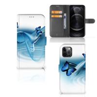 Apple iPhone 12 Pro Max | Telefoonhoesje | Met pasjeshouder | Vlinders