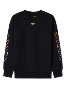 Off-White Kids sweat en coton à imprimé Arrow - Noir