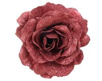 Roosclip d12b12h7cm maroon Decoris - Decoris