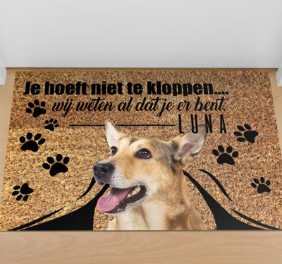 Gepersonaliseerde hondennaam vinyl vloerkleed Gepersonaliseerde hondennaam vinyl vloerkleed