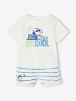 Babyset t-shirt en short blauw, gestreept