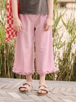 Wijde bermuda voor meisjes van lyocell lila