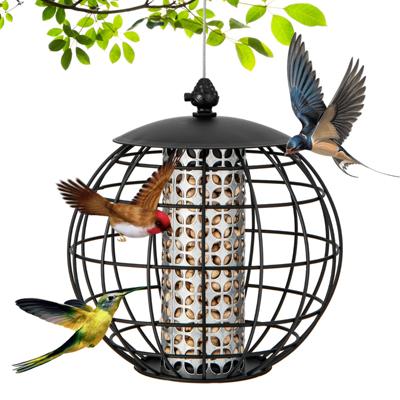 3 kg Capaciteit Metalen Outdoor Opknoping Vogelvoederhuisje Weerbestendige Bal-Vormige Vogel Gieter Tuindecoratie Binnenplaats Patio