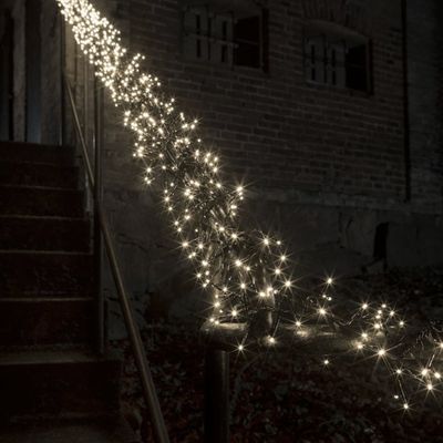 Konstsmide Clusterverlichting voor binnen en buiten - 8 functies - 2016 LEDs - 2100K Amber - 13,5 meter - Kerstverlichting - IP44 - Incl. Transformator