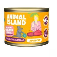 ANIMAL ISLAND Kip met eend - nat kattenvoer - 200 g