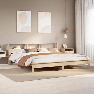 Bedframe zonder matras massief grenenhout 200x200 cm