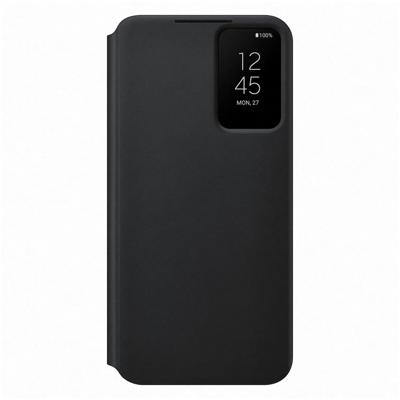 Samsung Galaxy S22 Plus Clear View Book Case Telefoonhoesje Zwart