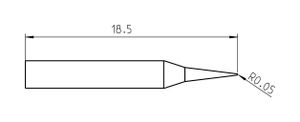 Weller RTP 001 C NW Soldeerpunt Conisch Grootte soldeerpunt 0.1 mm Lengte soldeerpunt: 18.5 mm Inhoud: 1 stuk(s)