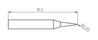 Weller RTP 001 C NW Soldeerpunt Conisch Grootte soldeerpunt 0.1 mm Lengte soldeerpunt: 18.5 mm Inhoud: 1 stuk(s) - thumbnail