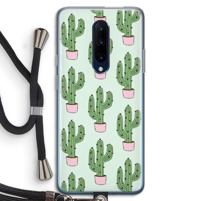 Cactus Lover: OnePlus 7 Pro Transparant Hoesje met koord