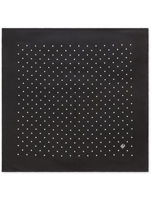 Dolce & Gabbana foulard en soie à pois - Noir