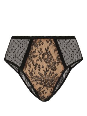 Dolce & Gabbana culotte plumetis à taille haute - Noir