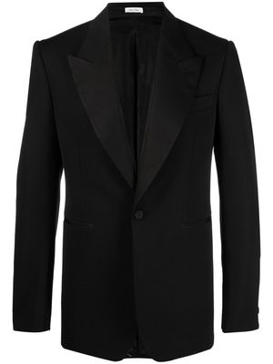 Alexander McQueen veste de costume à veste à simple boutonnage - Noir