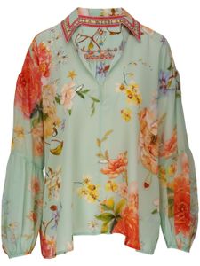 Camilla blouse en soie à fleurs - Multicolore