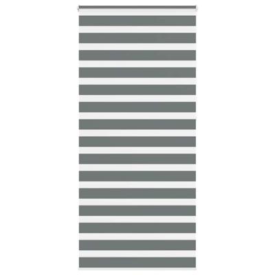 VidaXL Zebra rolgordijn 115x230 cm stofbreedte 110,9 cm donkergrijs